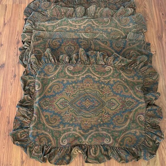 Vintage Ralph, Lauren round Paisley instead of five pillowcase, sham standard an - Picture 1 of 5